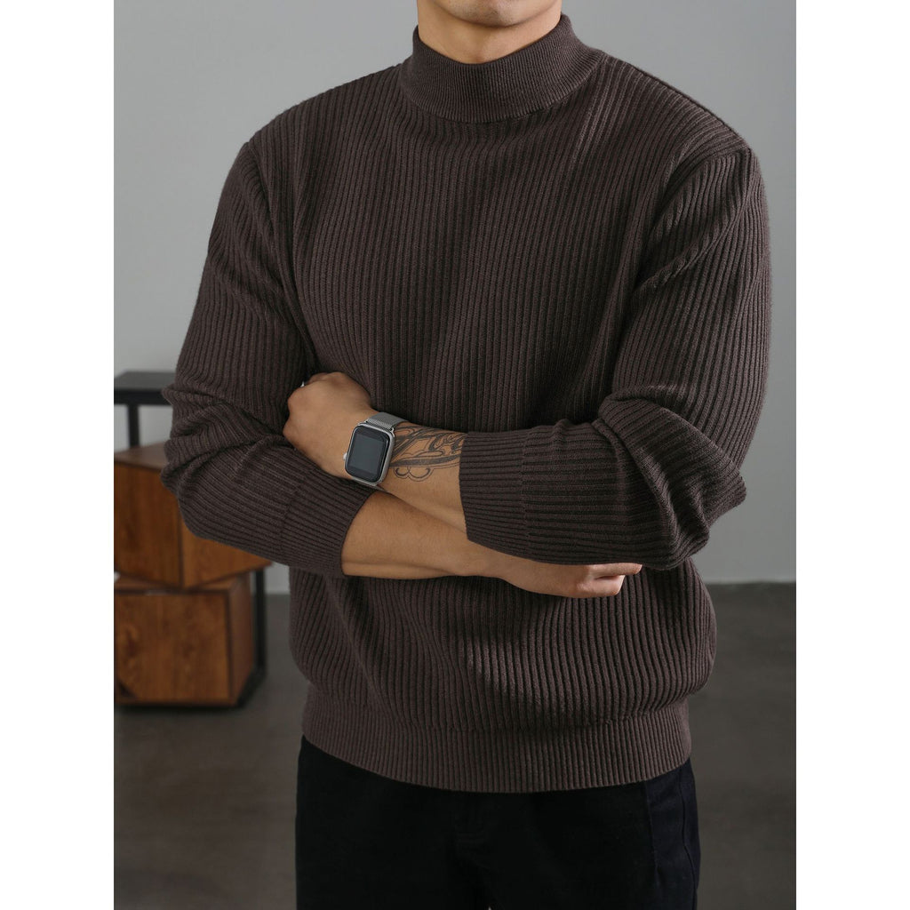 Mens Warm Half-turtleneck Sweater