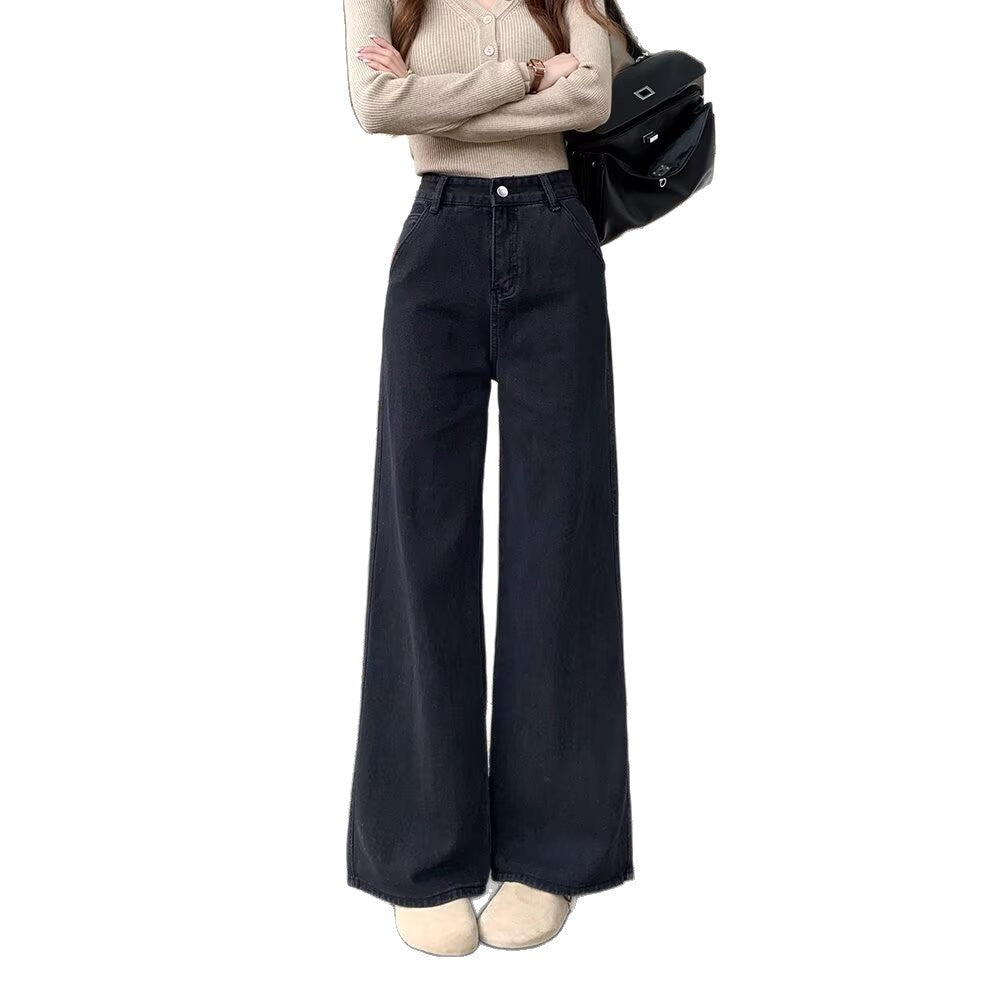 Black High Waisted Wide Leg Jeans